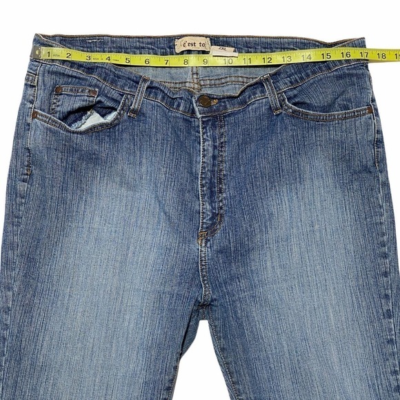 C'EST Tai Medium Wash Blue Denim Skinny Jeans - Picture 4 of 12